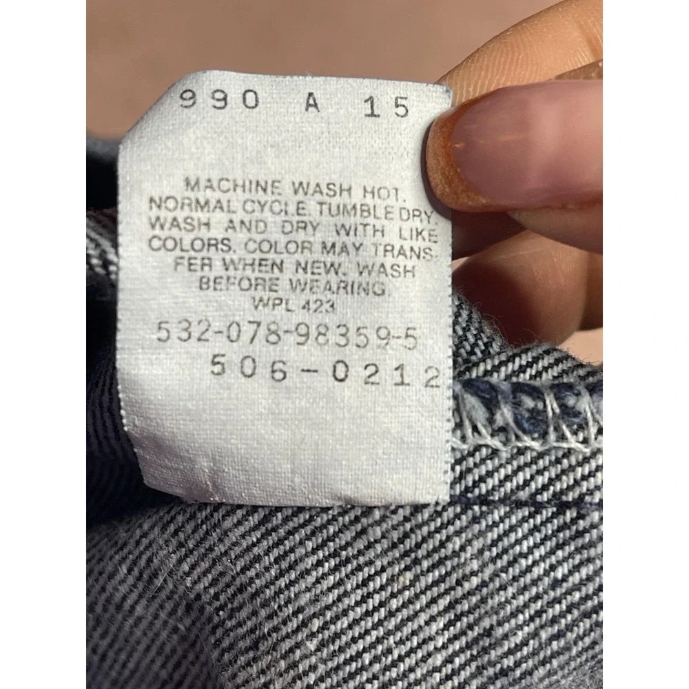 Vintage Levis Jeans Mens Blue Acid Wash‎ 506 Denim Made USA 32x32 bag 11